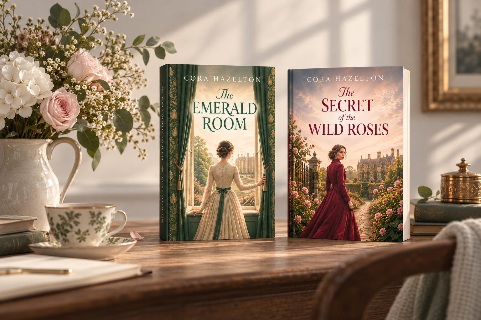 The Emerald Room and The Secret of the Wild Roses by Cora Hazelton